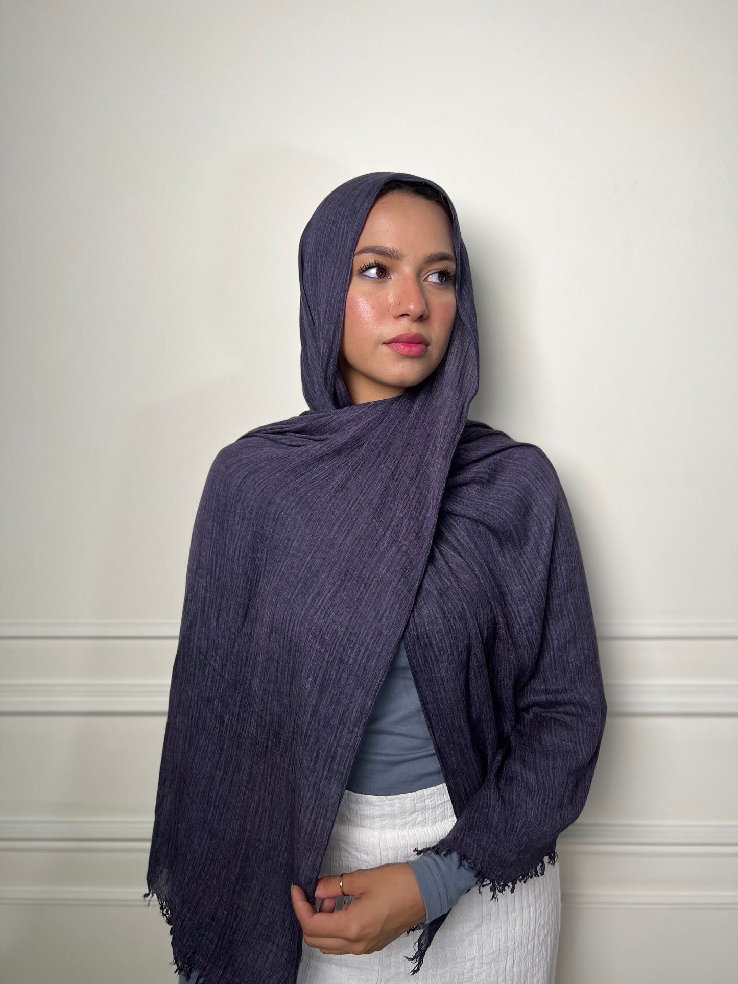 Mauve Cotton Crinkle