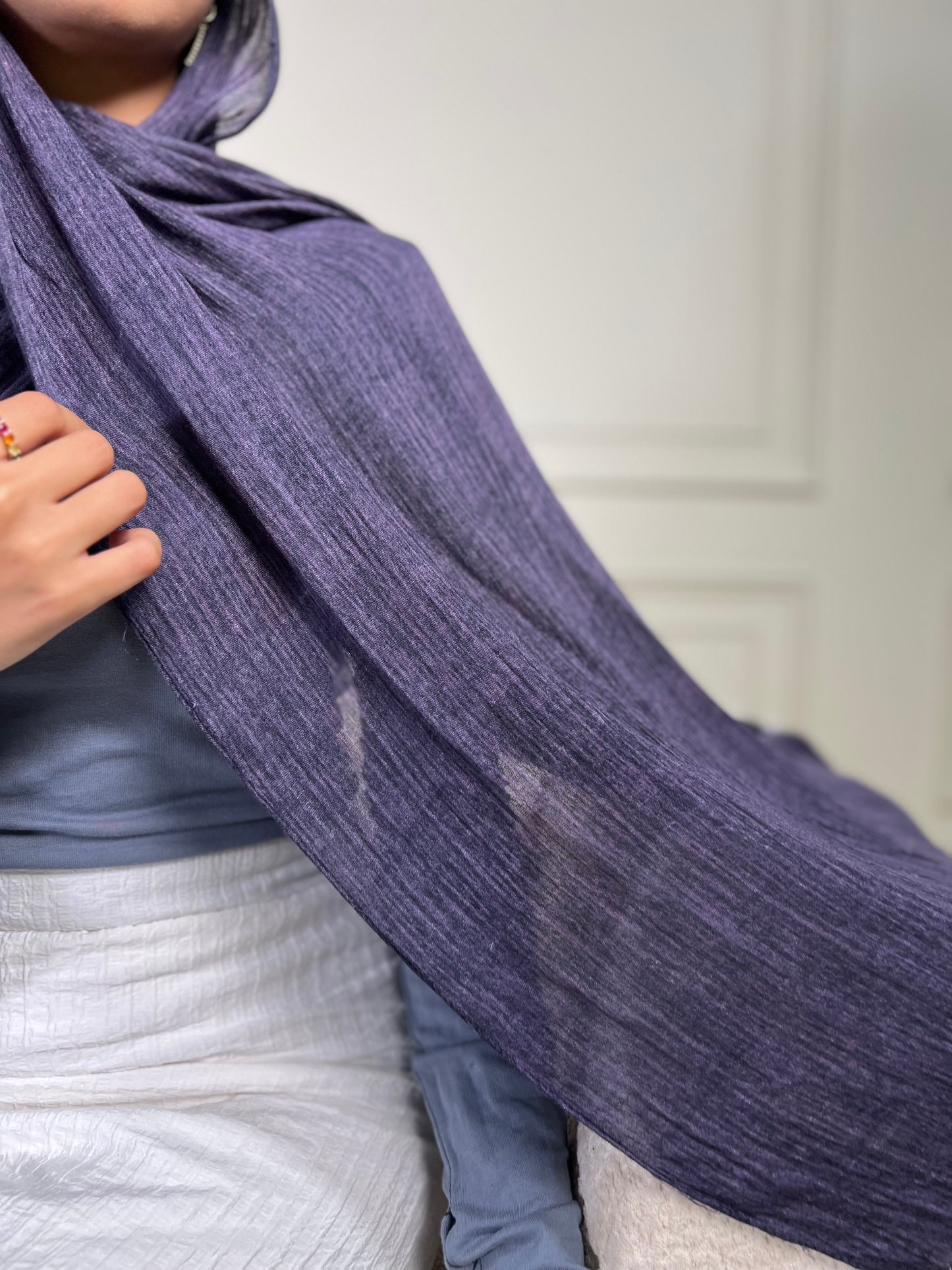 Mauve Cotton Crinkle