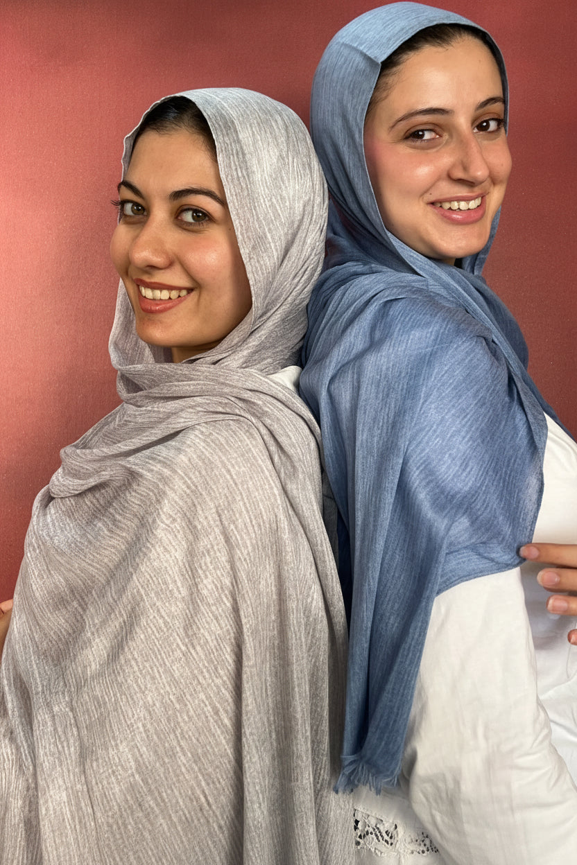 Light Grey Cotton Crinkle