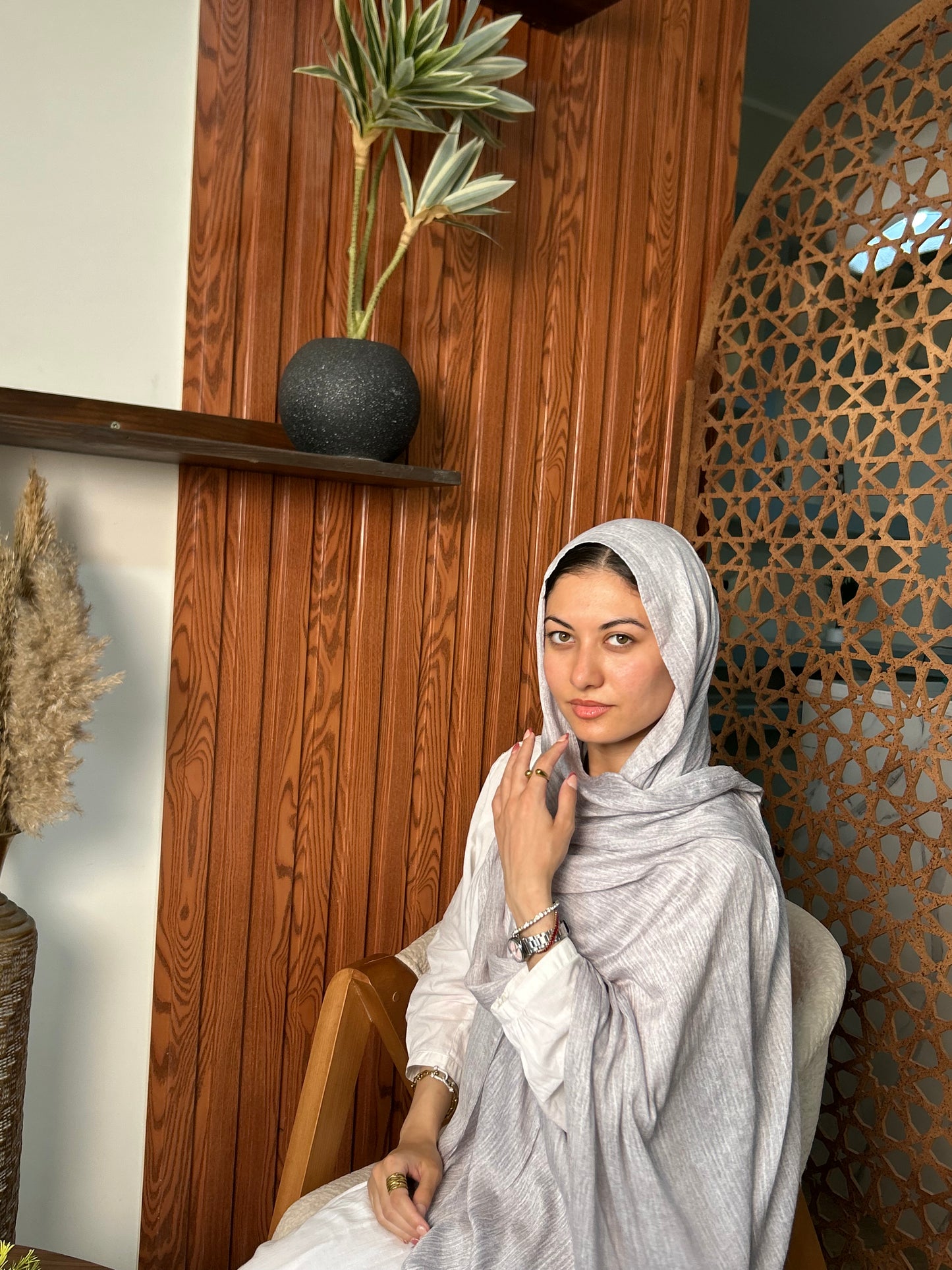 Light Grey Cotton Crinkle