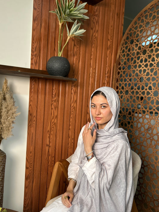 Light Grey Cotton Crinkle